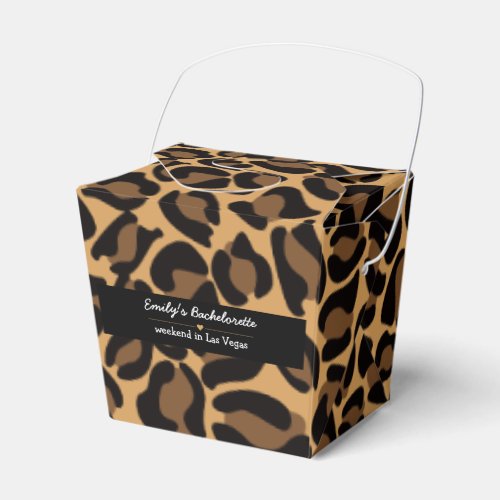 Bachelorette Bride Boujee Trendy Leopard Print  Favor Boxes