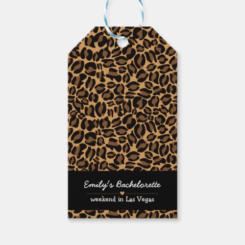 Bachelorette Bride Boujee Trendy Leopard Print  Gift Tags