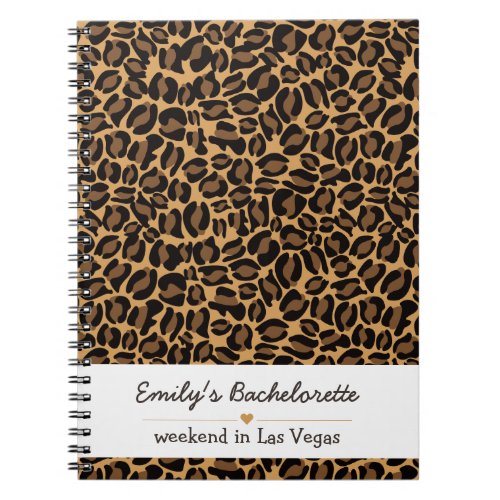 Bachelorette Bride Boujee Trendy Leopard Print  Notebook