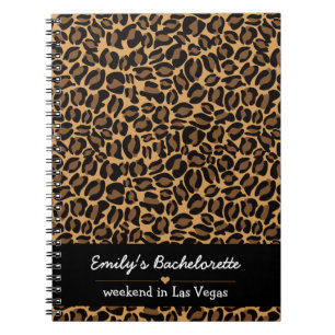 Bachelorette Bride Boujee Trendy Leopard Print Notebook
