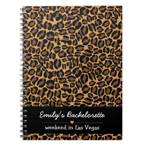 Bachelorette Bride Boujee Trendy Leopard Print  Notebook