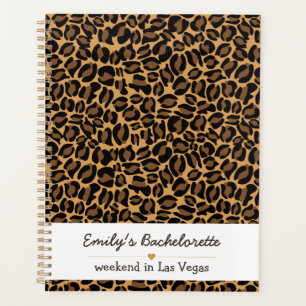 Bachelorette Bride Boujee Trendy Leopard Print Planner