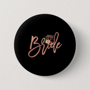 Bachelorette Bride Bridal Wedding Shower Gift Flor Button