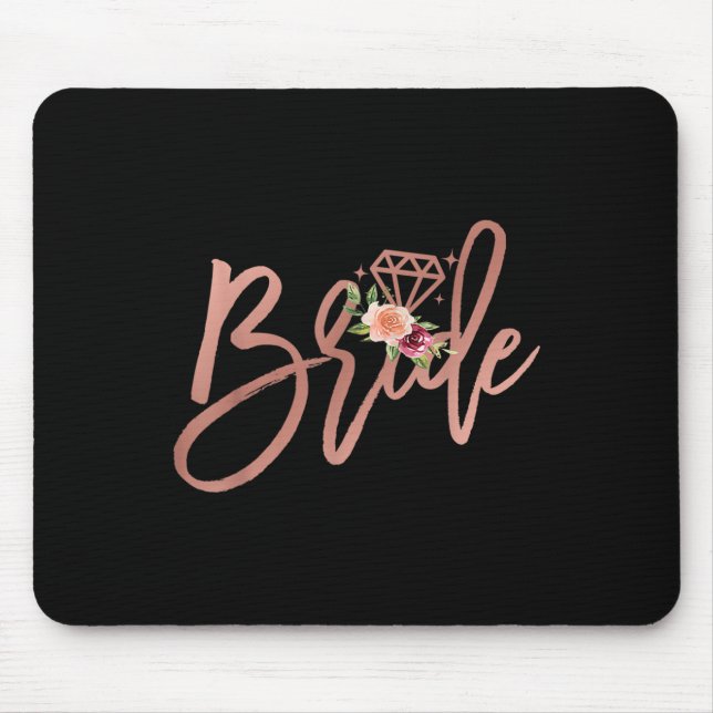 Bachelorette Bride Bridal Wedding Shower Gift Flor Mouse Pad (Front)