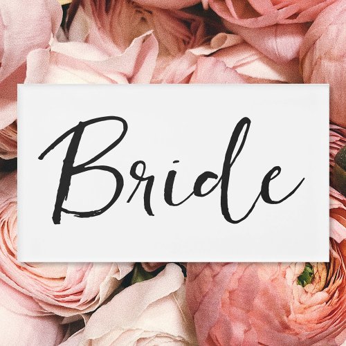 Bachelorette Bride Calligraphy Name Tag