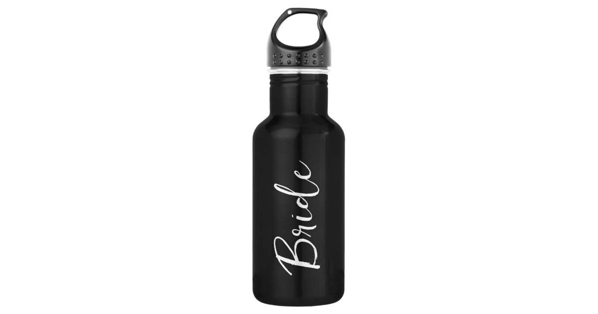 Bachelorette Bride Calligraphy Stainless Steel Water Bottle