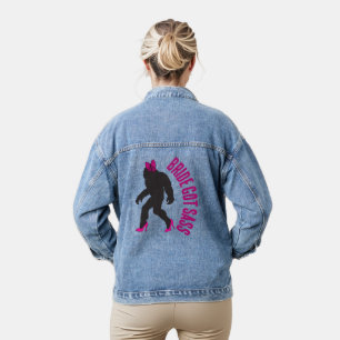 Bachelorette Bride Got Sass Sassy Sasquatch Denim Jacket