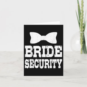 Bachelorette Bride Security Funny Kids Wedding Par Card