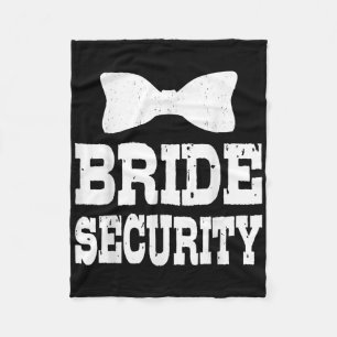 Bachelorette Bride Security Funny Kids Wedding Par Fleece Blanket