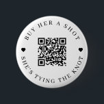 Bachelorette Buy Her A Shot She's Tying The Knot Button<br><div class="desc">Modern and elegant design printed Minimalist Bachelorette Buy Her A Shot She's Tying The Knot button that can be customized with your text. Please click the "Customize it" button and use our design tool to modify this template. Check out the Graphic Art Design store for other products that match this...</div>