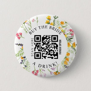 Bachelorette Buy the Bride a drink QR code Button
