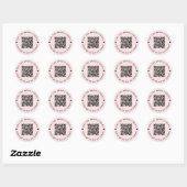 Bachelorette Buy The Bride A Drink | QR Code Pink Classic Round Sticker (Sheet)