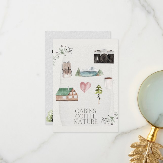 Bachelorette Camping Glamping Trip Thank You Card (Front/Back In Situ)