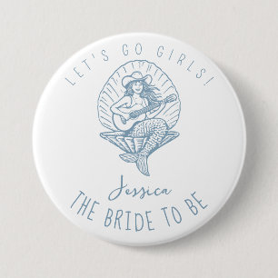 Bachelorette coastal cowgirl bride to be button