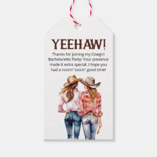 Bachelorette Cowgirl Gift Tags