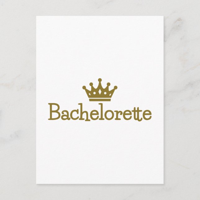 Bachelorette crown postcard (Front)