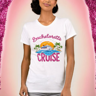 Bachelorette Cruise Pink Glitter Matching Tee