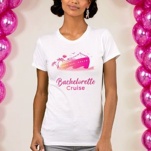 Bachelorette Cruise Pink Glitter Matching Tee