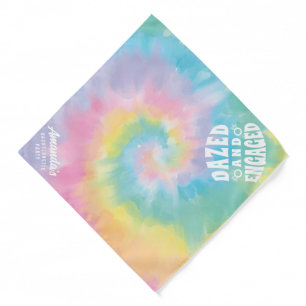 Bachelorette Dazed and Engaged Tie-dye Bandana