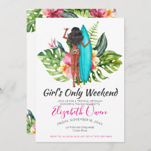 Bachelorette Destination Bikini Beach Bridal Bash Invitation