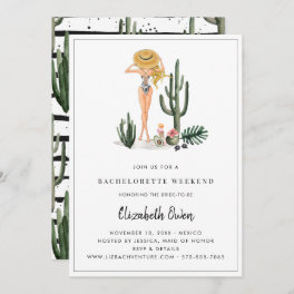 Bachelorette Destination Bikini Bridal Bash Invitation