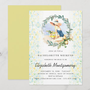 Bachelorette Destination Mediterranean Citrus Invitation