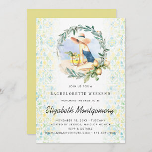 Bachelorette Destination Mediterranean Citrus Invitation