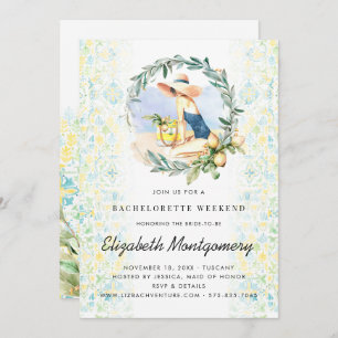 Bachelorette Destination Mediterranean Citrus Invitation
