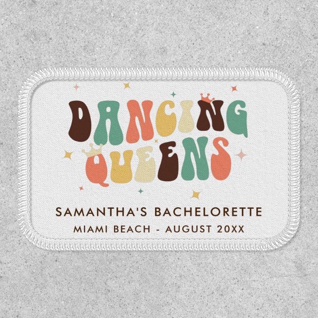 Bachelorette Disco Dancing Queens Retro Patch (Front)
