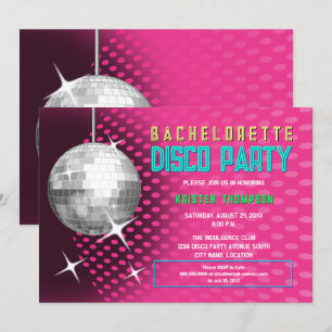 Bachelorette Disco Party Invitation