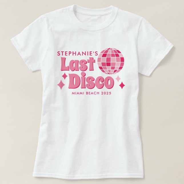 Bachelorette Disco Themed Customizable Shirts (Design Front)