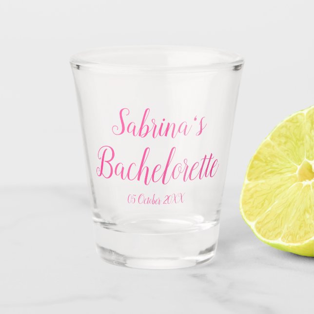 Bachelorette Elegant Bridal party Gifts Bridesmaid Shot Glass (Front)