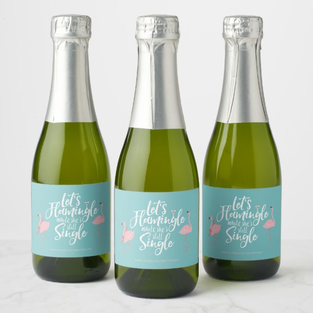 Bachelorette Engagement Hen Party Mini Wine Mini Sparkling Wine Label (Bottles)