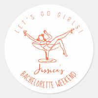 Bachelorette favor personalized sticker