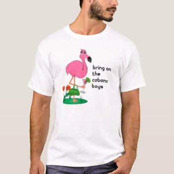 Bachelorette Flamingo/cabana Boys T-shirt by ChiaPetRescue at Zazzle