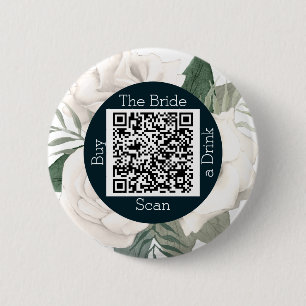 Bachelorette Floral Qr Code Buy The Bride A Drink Button