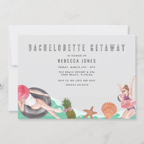 Bachelorette Getaway Girls Trip Invitation