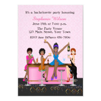 Bachelorette Girl's Night Out, African American Invitation