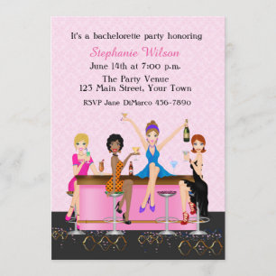 Bachelorette Girl's Night Out Celebration Invitation