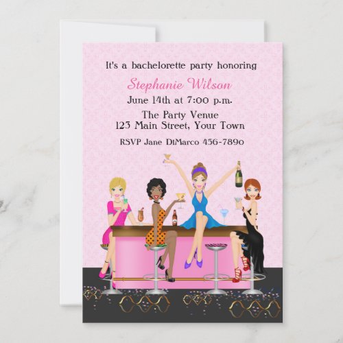 Bachelorette Girls Night Out Celebration Invitation