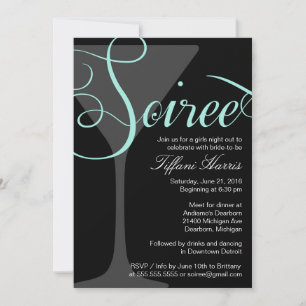 Bachelorette Girls Night Out Soiree Invitation