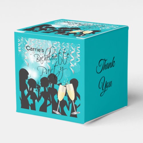 Bachelorette Girls Night Out _ Turquoise Favor Boxes