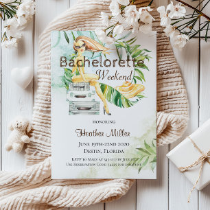 Bachelorette Girls Weekend Tropical Invitation