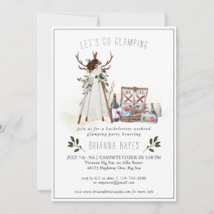 Bachelorette Glamping Camping Weekend Invitation