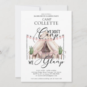Bachelorette Glamping Party Invitation