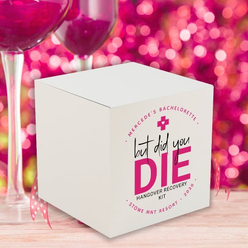 Bachelorette Hangover Personalized But Did You Die Favor Boxes