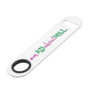 Bachelorette Hashtag Bottle Opener Pink Green