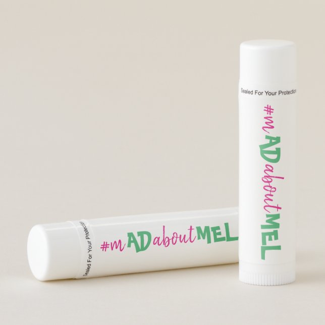 Bachelorette Hashtag Lip Balm Pink Green White (Front)