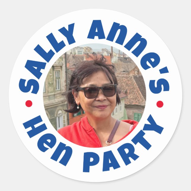 Bachelorette Hen Party Classic Round Sticker (Front)