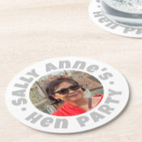 Bachelorette Hen Party Round Paper Coaster